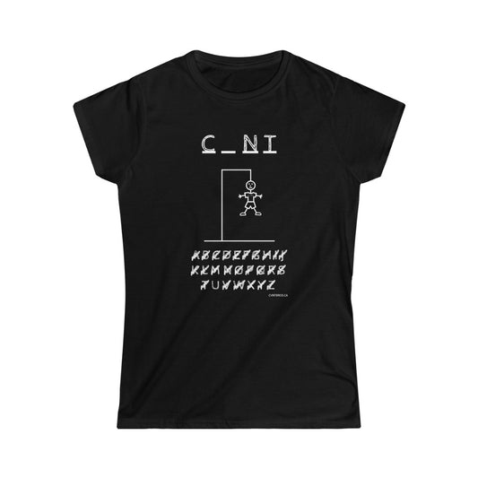 Women's T-Shirt - Hangman - Med Black
